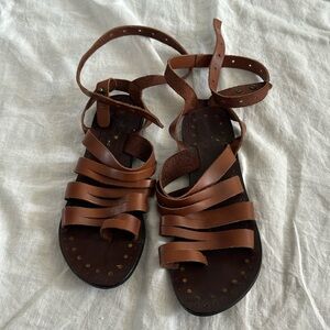 Free People Leather Gladiator Sandals